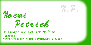 noemi petrich business card